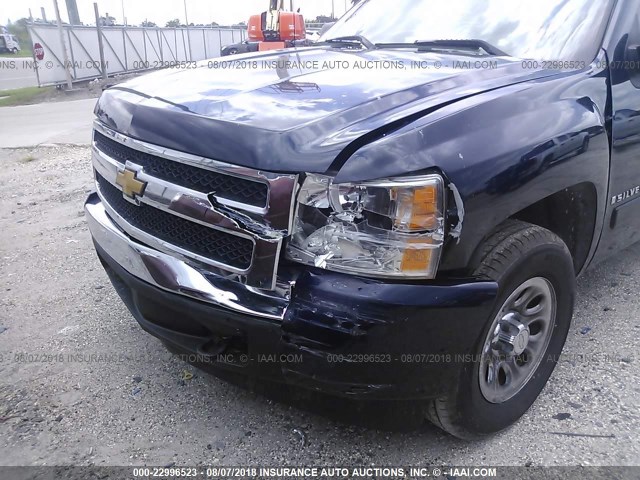 2GCEC13C871565362 - 2007 CHEVROLET SILVERADO C1500 CREW CAB BLUE photo 6