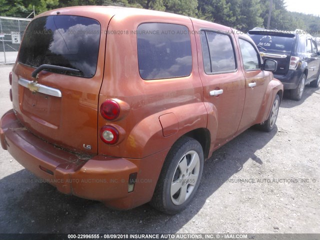 3GNDA13D87S629938 - 2007 CHEVROLET HHR LS ნარინჯისფერი ფოტო 4