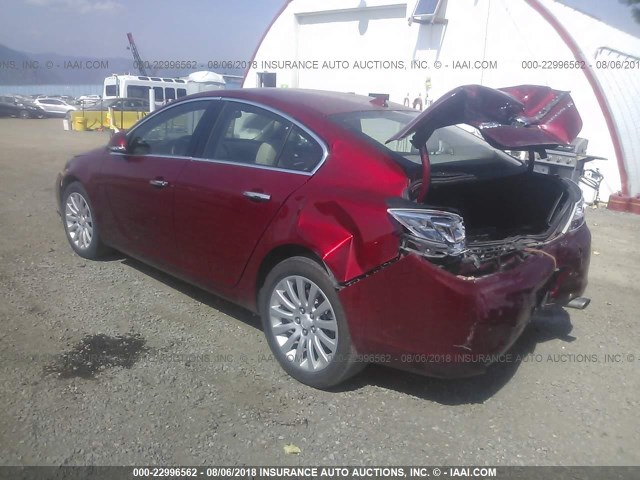 2G4GT5GV7D9215175 - 2013 BUICK REGAL PREMIUM RED photo 3