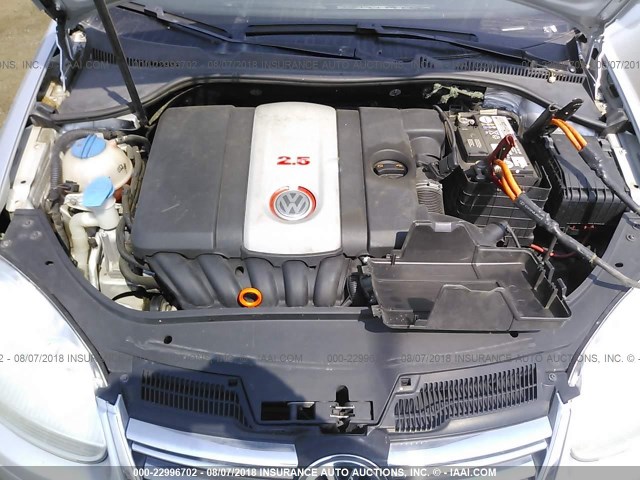 3VWEF71KX7M187376 - 2007 VOLKSWAGEN JETTA WOLFSBURG 银色 照片 10