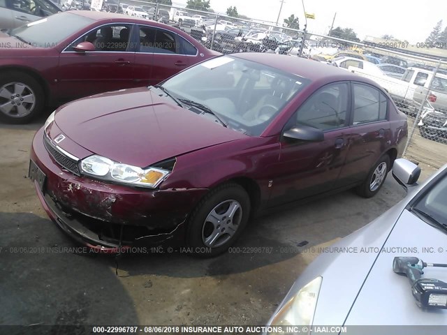 1G8AG52F94Z193498 - 2004 SATURN ION LEVEL 1 RED photo 2