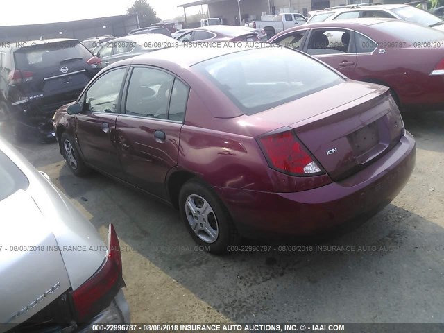 1G8AG52F94Z193498 - 2004 SATURN ION LEVEL 1 RED photo 3