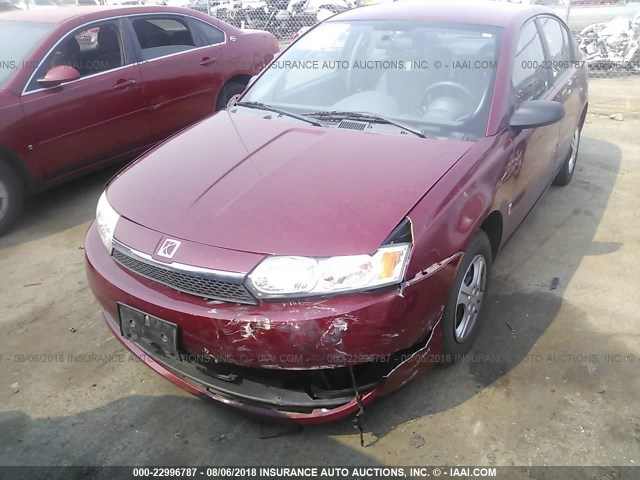 1G8AG52F94Z193498 - 2004 SATURN ION LEVEL 1 RED photo 6