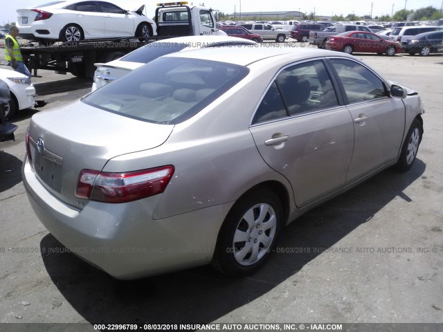 4T1BE46K48U787920 - 2008 TOYOTA CAMRY CE/LE/XLE/SE GOLD photo 4