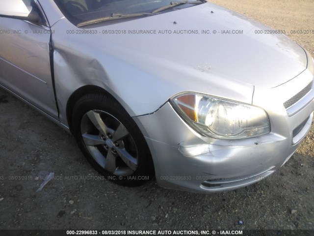 1G1ZC5EU2CF318624 - 2012 CHEVROLET MALIBU 1LT ვერცხლისფერი ფოტო 6