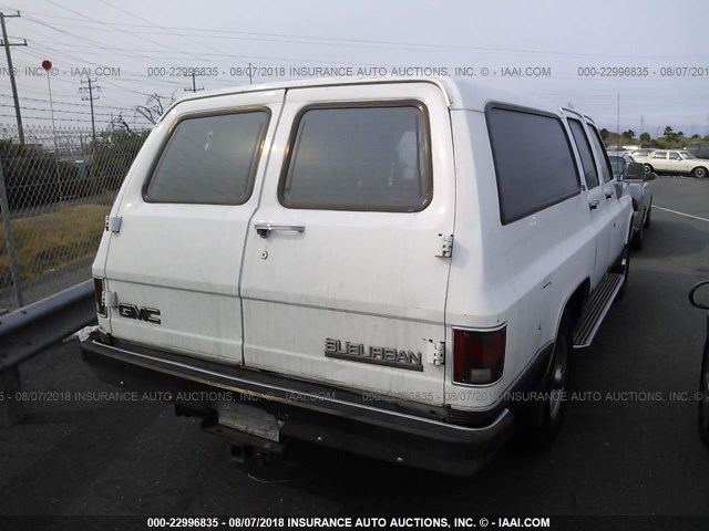 1GKGR26K5MF508707 - 1991 GMC SUBURBAN R25 CONVENTIONAL WHITE photo 4