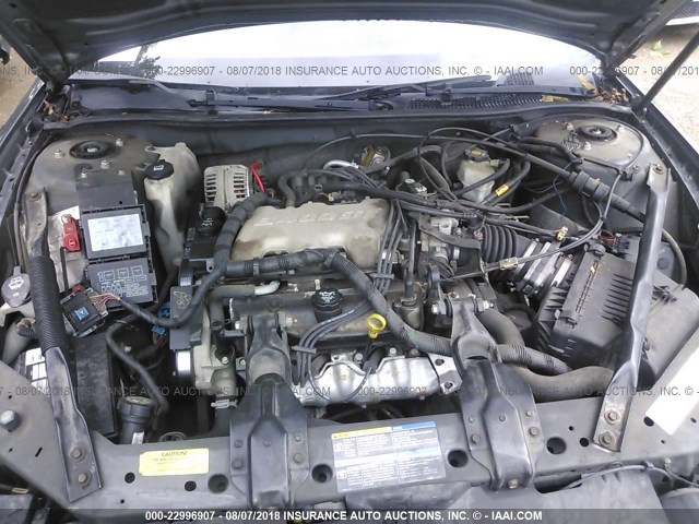 2G1WW12E759324740 - 2005 CHEVROLET MONTE CARLO LS GRAY photo 10