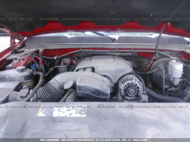 3GCRCREA0AG288524 - 2010 CHEVROLET SILVERADO C1500  LS RED photo 10