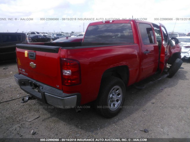 3GCRCREA0AG288524 - 2010 CHEVROLET SILVERADO C1500  LS RED photo 4