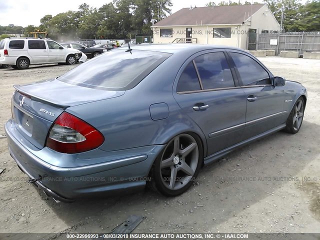 WDBUF76JX4A450892 - 2004 MERCEDES-BENZ E 55 AMG Light Blue photo 4