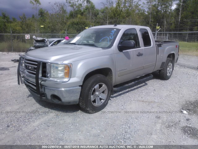 2GTEK290091124365 - 2009 GMC SIERRA K1500 SLE SILVER photo 2