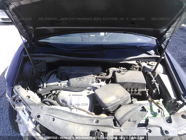 4T1BF1FK2CU166583 - 2012 TOYOTA CAMRY SE/LE/XLE BLACK photo 10