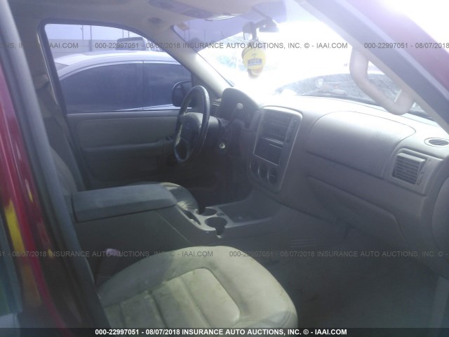 1FMZU73K95UB29027 - 2005 FORD EXPLORER XLT/XLT SPORT/NBX 红色 照片 5