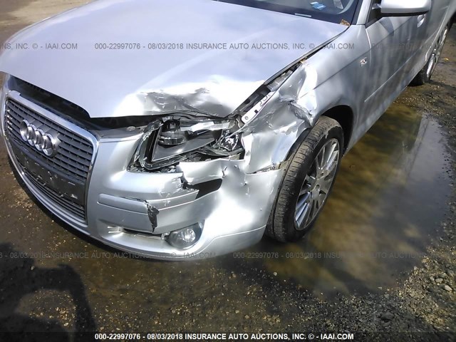 WAUNF78P78A039217 - 2008 AUDI A3 2.0 PREMIUM SILVER photo 6