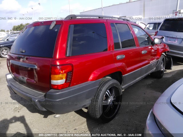 1J4GX48S44C150893 - 2004 JEEP GRAND CHEROKEE LAREDO/COLUMBIA/FREEDOM 红色 照片 4