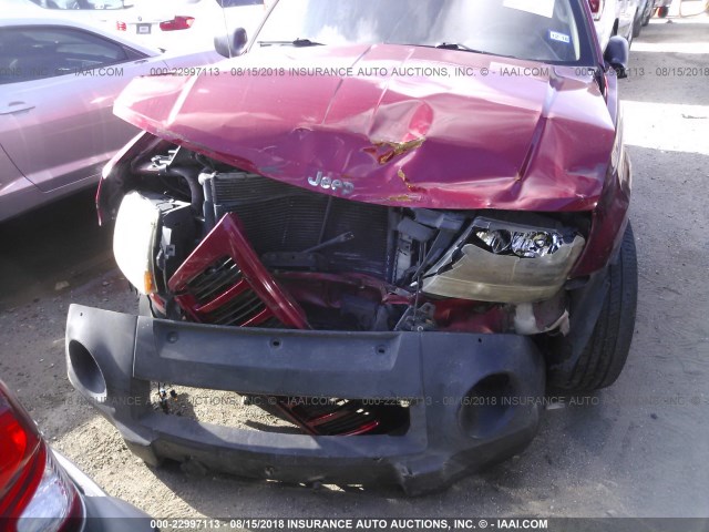 1J4GX48S44C150893 - 2004 JEEP GRAND CHEROKEE LAREDO/COLUMBIA/FREEDOM 红色 照片 6