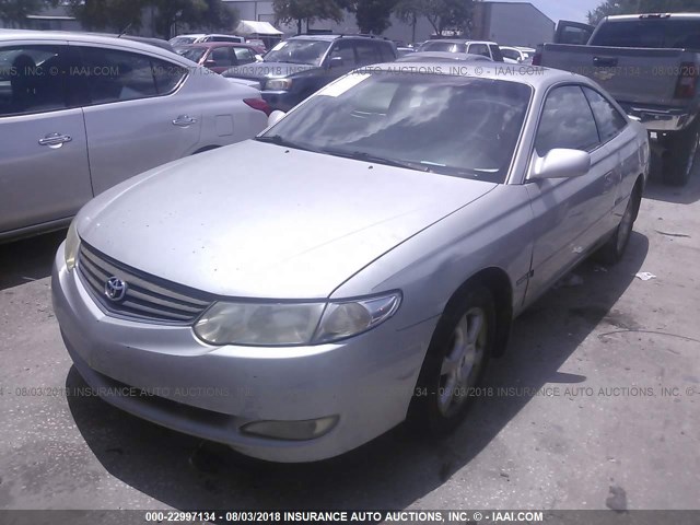 2T1CF22P22C600996 - 2002 TOYOTA CAMRY SOLARA SE/SLE ვერცხლისფერი ფოტო 2