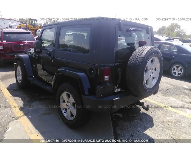 1J4FA54197L204984 - 2007 JEEP WRANGLER SAHARA BLACK photo 3