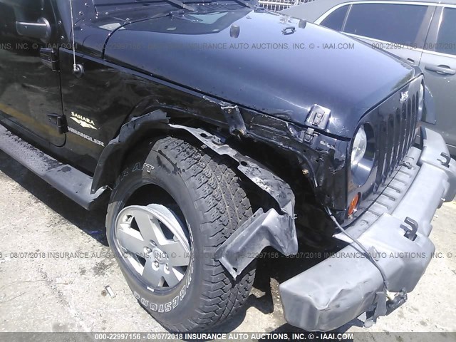 1J4FA54197L204984 - 2007 JEEP WRANGLER SAHARA BLACK photo 6