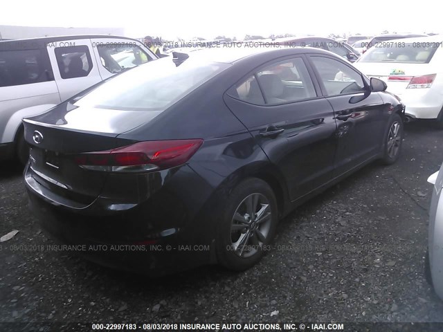 5NPD84LF3JH334741 - 2018 HYUNDAI ELANTRA SEL/VALUE/LIMITED BLACK photo 4