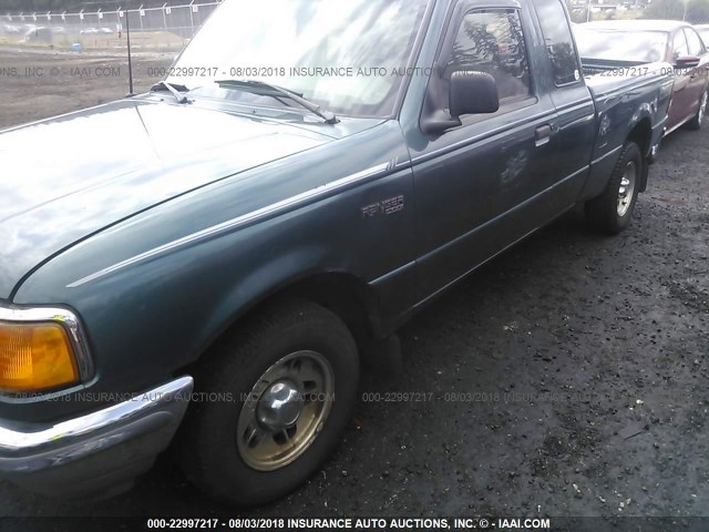 1FTCR14A8TPB30311 - 1996 FORD RANGER SUPER CAB GREEN photo 6