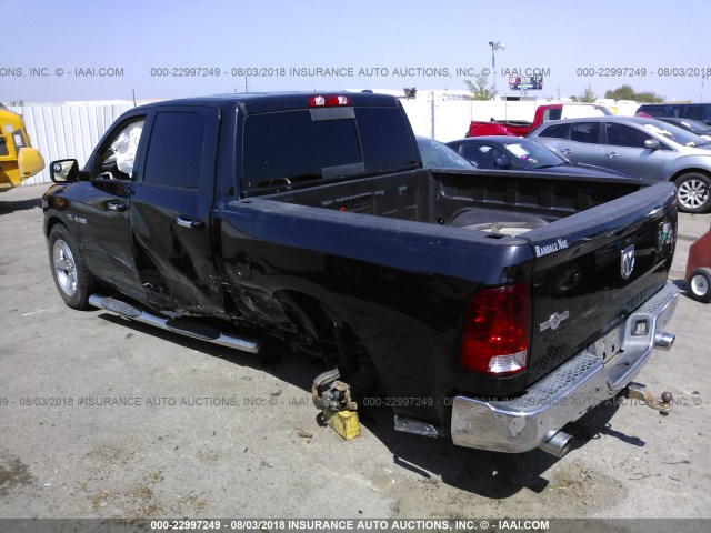 1D7RB1CT0AS163109 - 2010 DODGE RAM 1500 BLACK photo 3