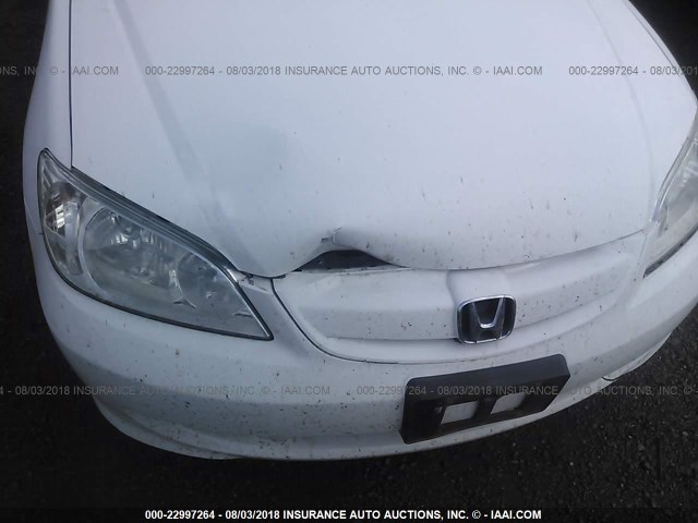 JHMES95694S012299 - 2004 HONDA CIVIC HYBRID WHITE photo 6