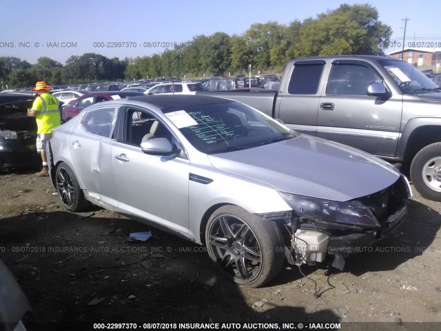 KNAGN4A76B5037575 - 2011 KIA OPTIMA EX/SX SILVER photo 1