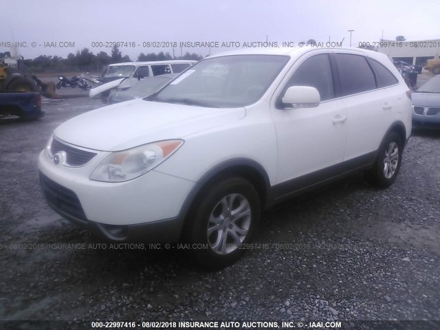 KM8NU13C98U053883 - 2008 HYUNDAI VERACRUZ GLS/SE/LIMITED WHITE photo 2