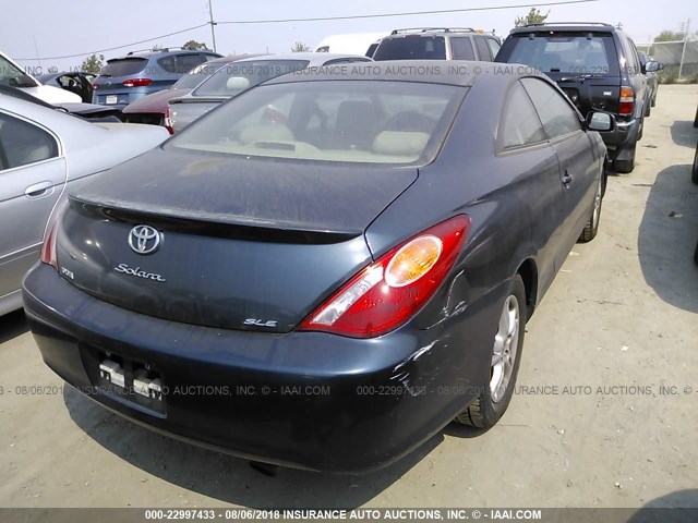 4T1CE30P74U861344 - 2004 TOYOTA CAMRY SOLARA SE/SLE Mavi foto 4
