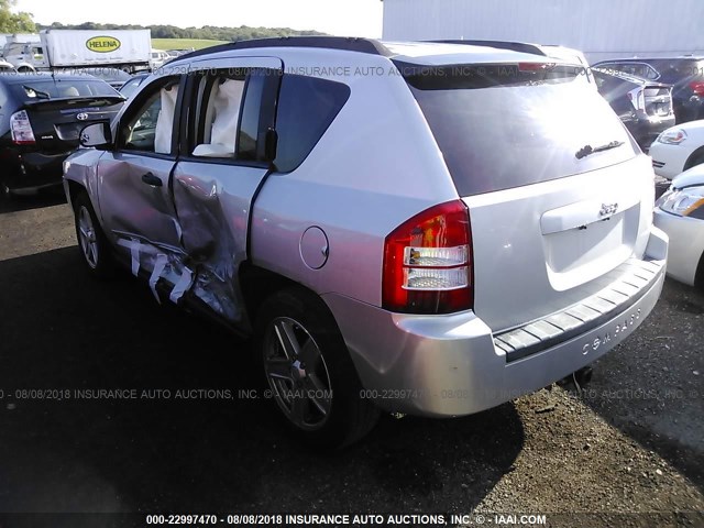 1J8FT47W48D537468 - 2008 JEEP COMPASS SPORT GRAY photo 3