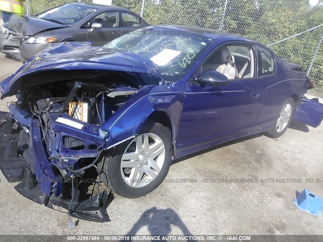 2G1WN161869343325 - 2006 CHEVROLET MONTE CARLO LTZ BLUE photo 2