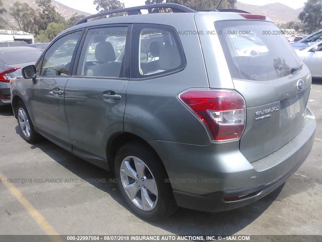 JF2SJABC5FH554441 - 2015 SUBARU FORESTER 2.5I GRAY photo 3