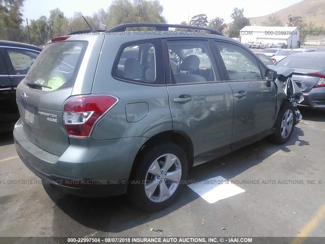 JF2SJABC5FH554441 - 2015 SUBARU FORESTER 2.5I GRAY photo 4