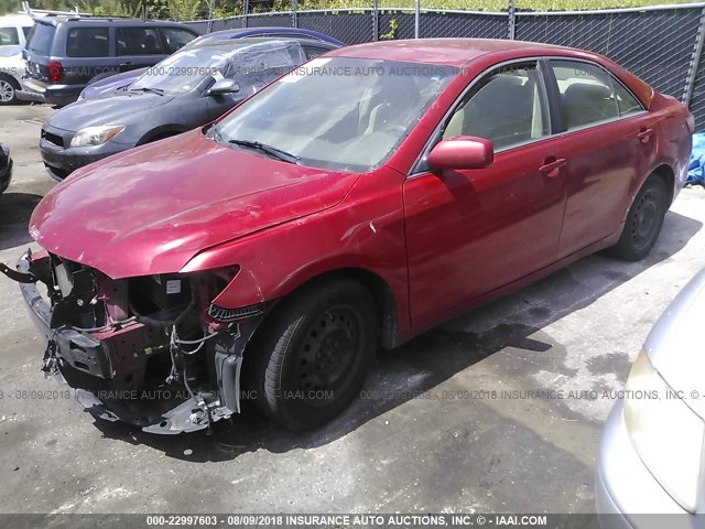 4T1BE46K17U101959 - 2007 TOYOTA CAMRY NEW GENERAT CE/LE/XLE/SE RED photo 2