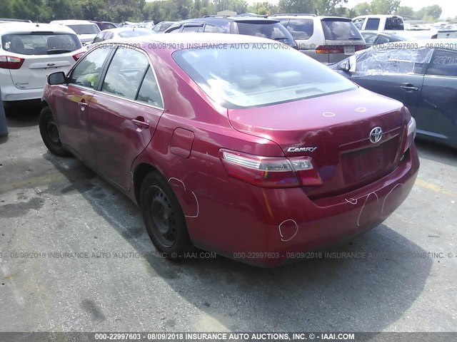 4T1BE46K17U101959 - 2007 TOYOTA CAMRY NEW GENERAT CE/LE/XLE/SE RED photo 3