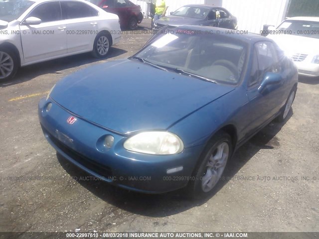 JHMEH6168PS006789 - 1993 HONDA CIVIC DEL SOL SI BLUE photo 2