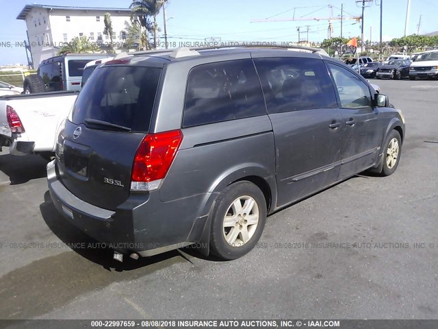 5N1BV28U46N108576 - 2006 NISSAN QUEST S/SE/SL GRAY photo 4