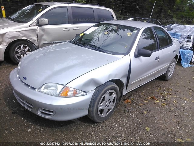 1G1JF524527271915 - 2002 CHEVROLET CAVALIER LS SILVER photo 2