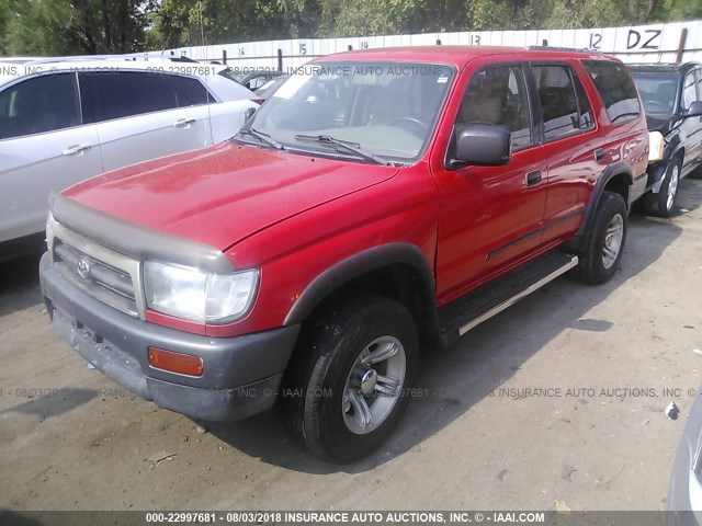 JT3GM84R0T0005928 - 1996 TOYOTA 4RUNNER RED photo 2