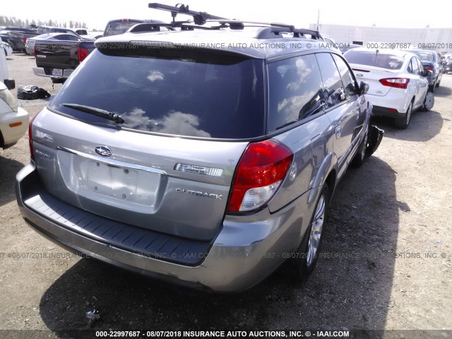 4S4BP66C897338741 - 2009 SUBARU OUTBACK 2.5I LIMITED GRAY photo 4