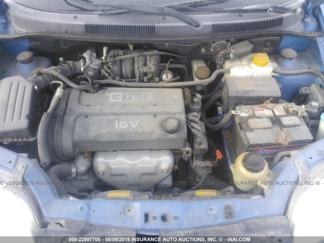KL1TJ52664B151998 - 2004 CHEVROLET AVEO LS BLUE photo 10