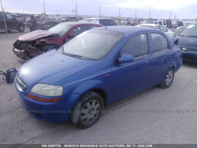 KL1TJ52664B151998 - 2004 CHEVROLET AVEO LS BLUE photo 2