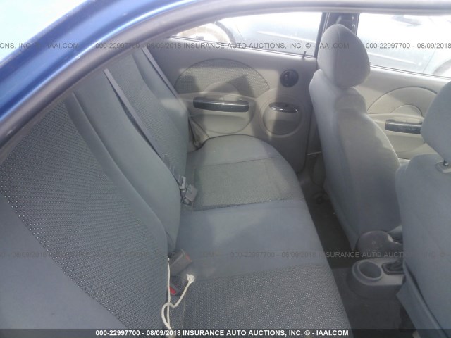 KL1TJ52664B151998 - 2004 CHEVROLET AVEO LS BLUE photo 8