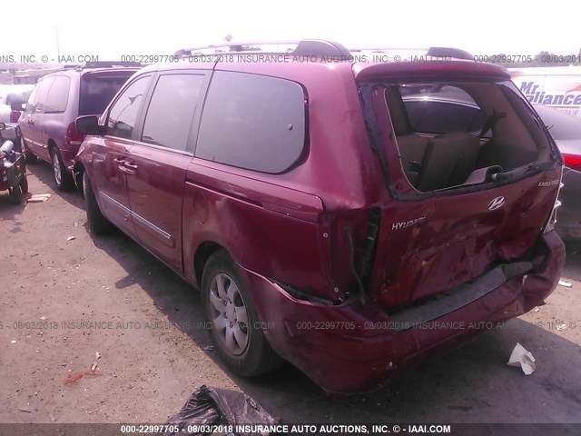 KNDMC233876023995 - 2007 HYUNDAI ENTOURAGE GLS/SE/LIMITED RED photo 3