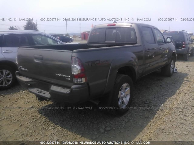 3TMKU4HN1EM038815 - 2014 TOYOTA TACOMA DBL CAB PRERUNNER LNG BED GRAY photo 4