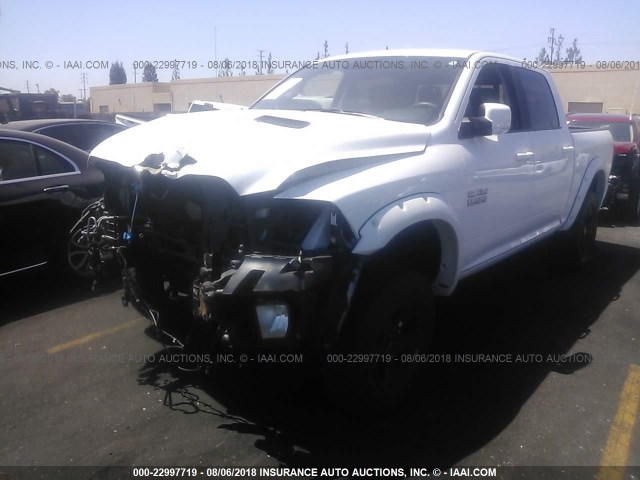 1C6RR7MT7HS713673 - 2017 RAM 1500 SPORT WHITE photo 2