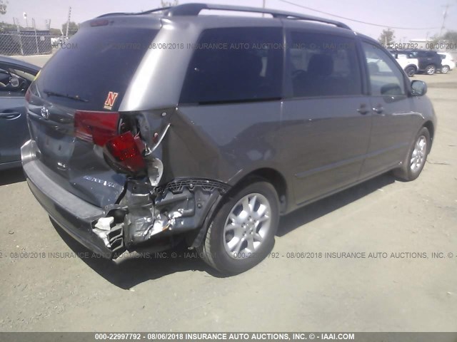 5TDZA22C55S289775 - 2005 TOYOTA SIENNA XLE/XLE LIMITED GRAY photo 4