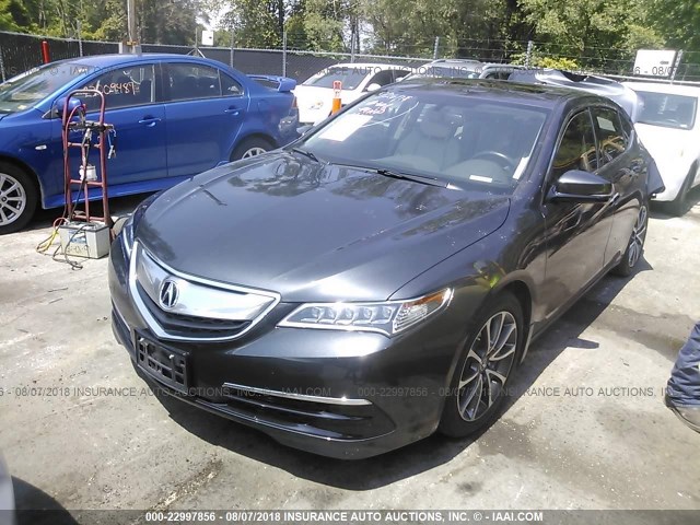 19UUB2F34GA010061 - 2016 ACURA TLX GRAY photo 2