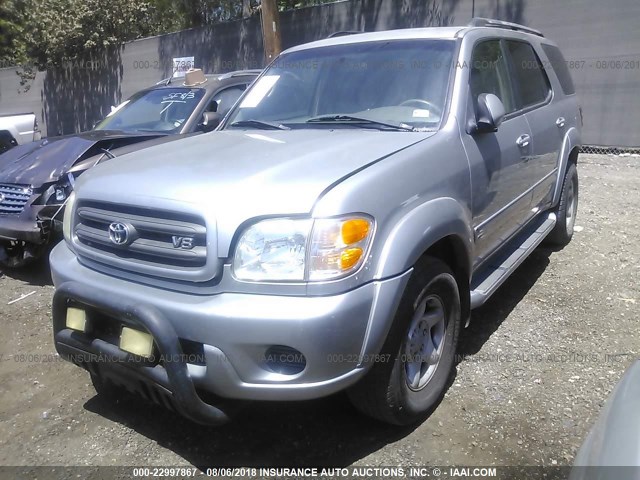 5TDZT34A11S034501 - 2001 TOYOTA SEQUOIA SILVER photo 2